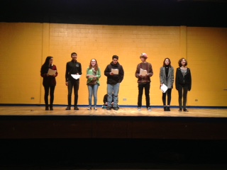 The cast of eight rehearses as they prepare for the performance on Friday, Jan. 23 at 4 pm and 7 pm.