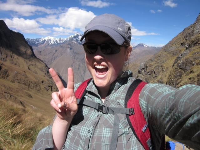 Waldock on her trip hiking in Torres de Plaine, Chile (Patagonia Region).