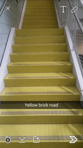 I  literally got a snapchat on the first day of school that said 'Yellow brick road'.