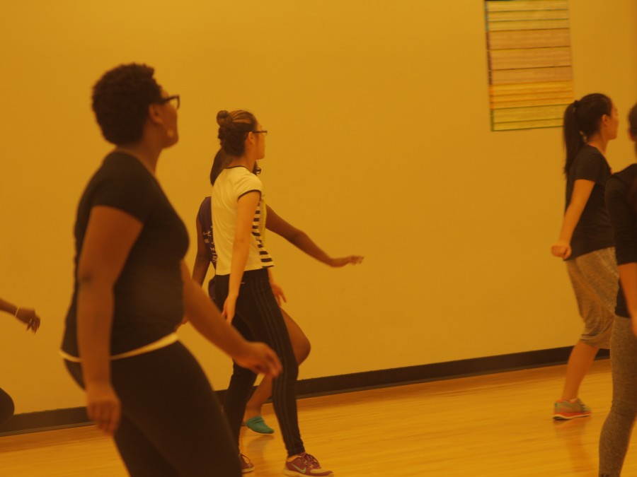 Students in CCAPs Urban Dance Program run through one of their dance pieces.