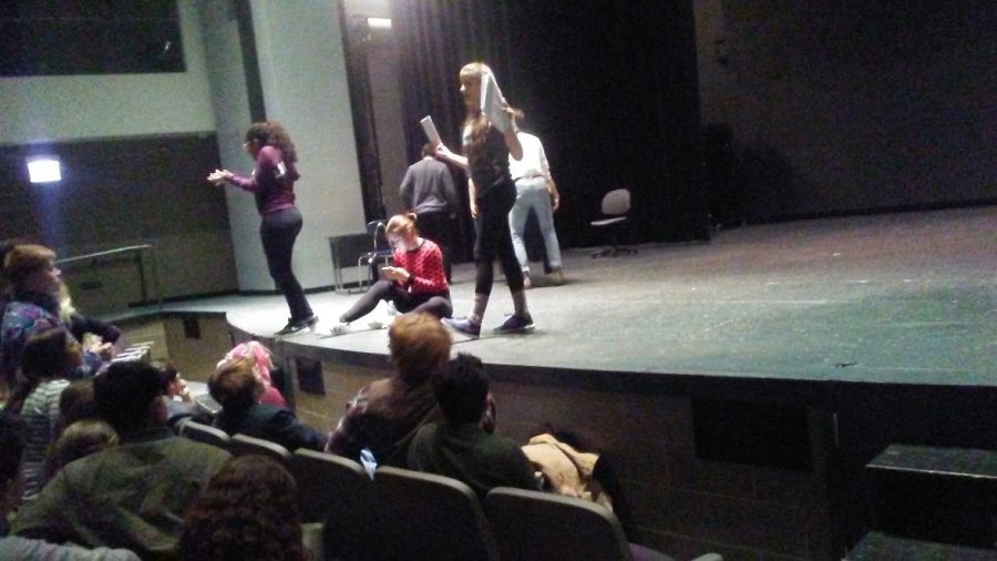 Student mentors tell newcomers that auditions are based on attitude and skill while helping them perfect their pieces.