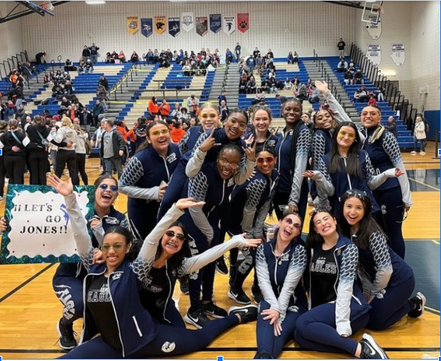 SUCCESS%3A+Jones+Dance+Team+after+placing+fourth+at+Sectionals+and+qualifying+for+State.+%28Photo+Credit%3A+jcpdanceteam+Instagram%29