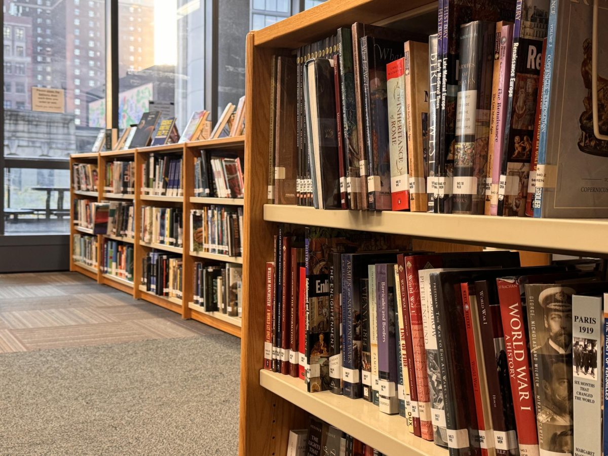 Non-fiction section in the Jones College Prep Library
