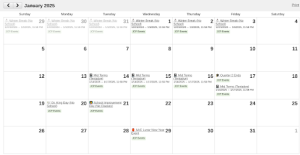 January 2025 Jones College Prep calendar, JCP calendar from JCP website.
