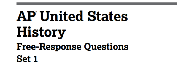 APUSH free response question set