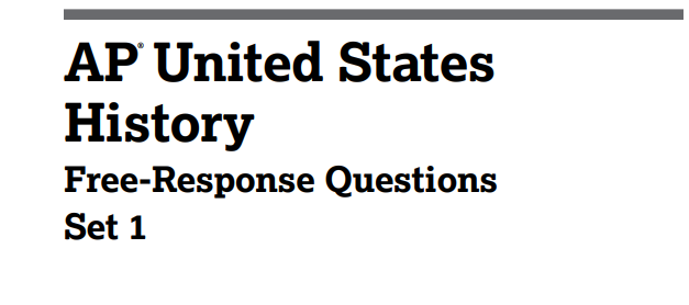 APUSH free response question set