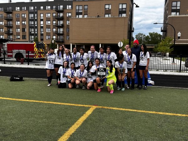 Girls soccer team after final game.
