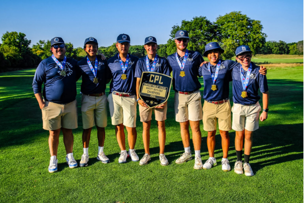 Jones-Payton Golf team celebrating their win.