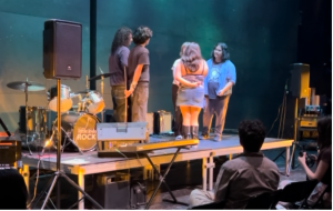 Students performing at the Music Performance Club open mic located in the South Auditorium on May 26. Students are offered an opportunity to connect and bond over music through after school clubs.